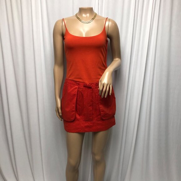 Susana Monaco Dress Womens Sz 4 Red Pockets Chic Casual Comfy Mini Party Travel - Picture 1 of 9